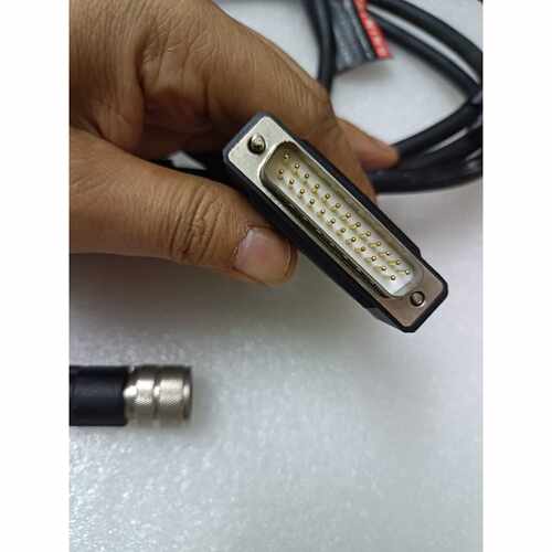 喷码机喷头通讯线M12连接器航空插头线4芯带Dsub公