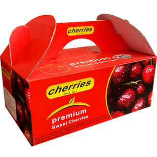 高档手提2斤装车厘子礼品盒樱桃包装盒水果包装箱袋彩纸箱空盒子