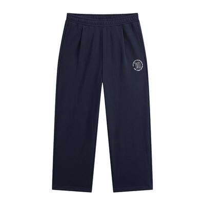 Kappa卡帕男裤2025秋季新款时尚休闲刺绣直筒针织长裤K0F52AK03