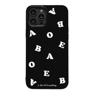 黑色简约字母适用iPhone14手机壳11苹果13硅胶12promax小众XS创意15Pro