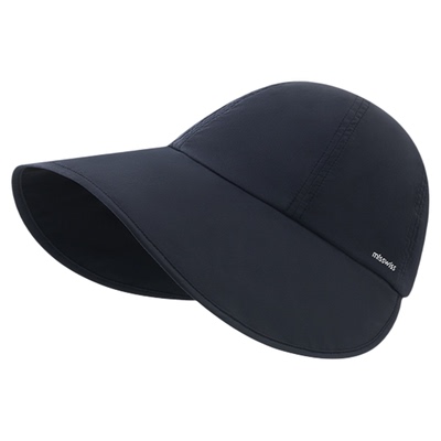 【戚薇同款】MissWiss渔夫帽丝绒黑胶防晒帽户外防紫外线遮阳帽子