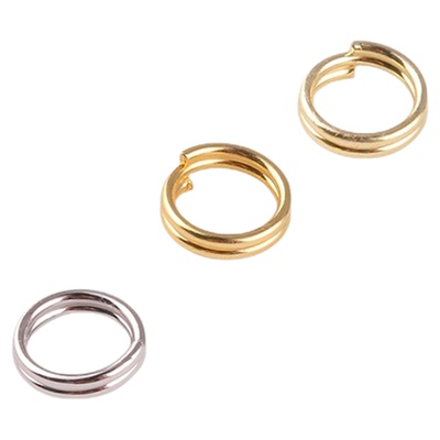 铜镀18k14k真金保色双圈连接环圈