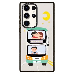 香港个性艺术插画手机壳磁吸magsafe亚克力防摔保护套适用于三星Galaxy S26ultra/S25/S24/S23潮酷创意