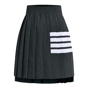 TB百褶裙学院风针织半身短裙高腰遮肚子jk裙子套装女tb官方旗舰店