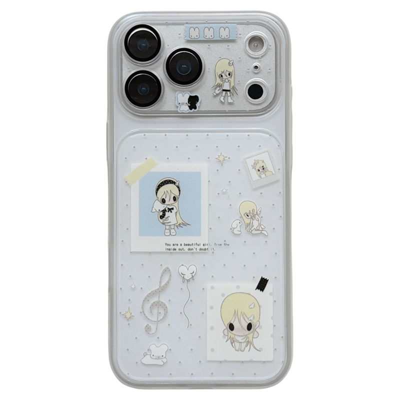 jze 少女心可爱波点野有上秋适用苹果17ProMax手机壳二合一iphone16pro新款17日韩15pro带镜头膜14防摔手机套