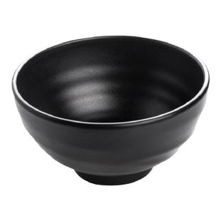 密胺餐具仿瓷米饭小碗黑色饭店专用塑料饭碗商用餐饮火锅店蘸料碗