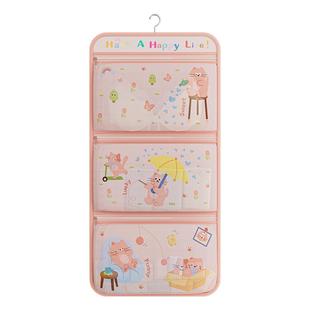 粉色猫咪内衣收纳袋内裤袜子挂袋悬挂式学生宿舍网兜衣柜收纳神器