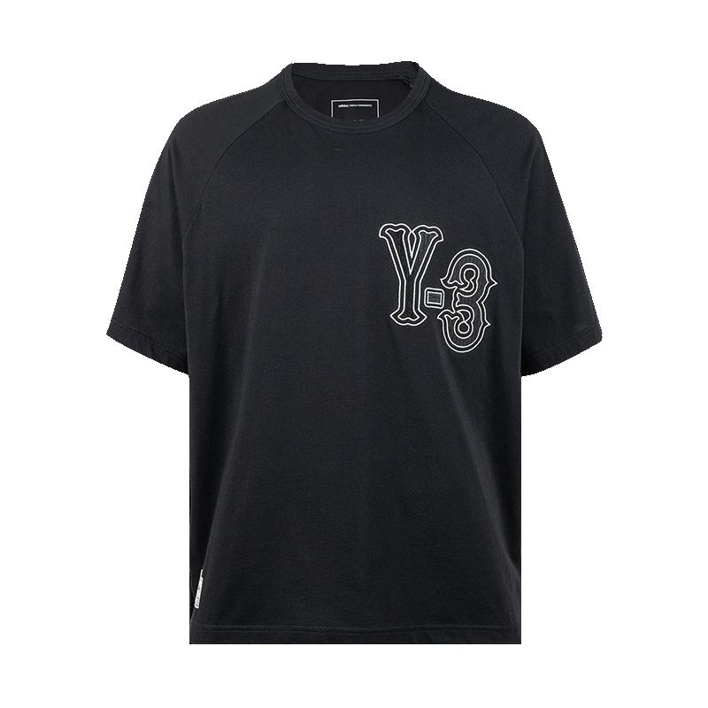 Y-3宽松短袖圆领插肩T恤男士