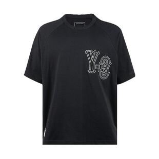 Y-3男经典Logo刺绣宽松短袖圆领插肩T恤男士2026年春夏新款XY