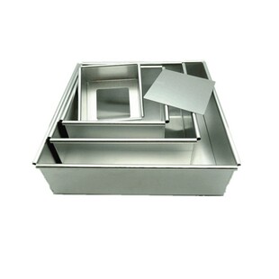 信诚模具 阳极方形戚风活底模 正方形戚风活动蛋糕模 4/6/8/10寸