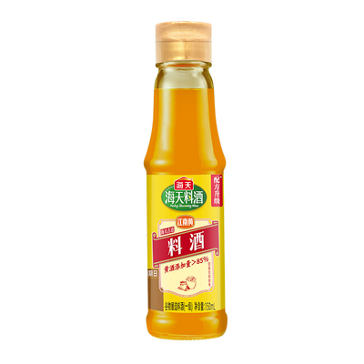 海天古道料酒家用瓶装炒菜厨房解膻腌肉料米酒调味料老抽黄酒味精