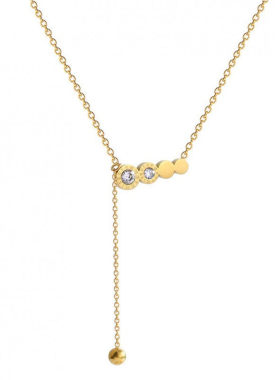 2025新款高级感圆盘流苏钛钢项链