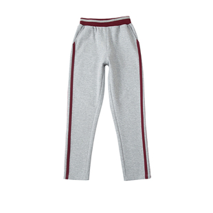 儿童校服裤子条纹加绒北大培文橘色蓝色伊顿同款男童小学生秋冬女