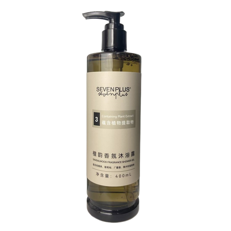 中性木质香sevenplus檀韵沐浴露