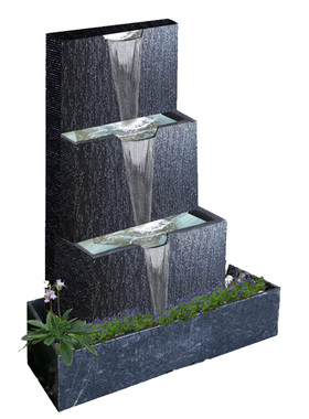 欧式造景庭院造景器流水墙水帘人造水景304不锈钢瀑布口