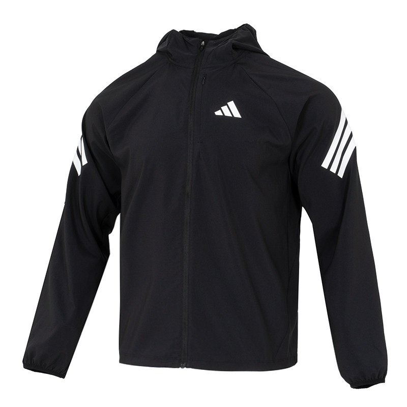 adidas三叶草男连帽跑步夹克