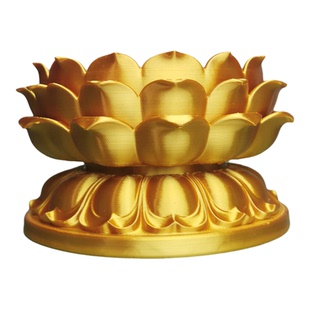 圆底座家用金色观音菩萨佛像供座台财神爷神像增高佛像莲花供奉台