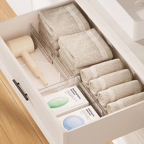 新品 抽屉收纳分隔板塑料分割隔断挡板片自由组合衣柜内衣袜分格