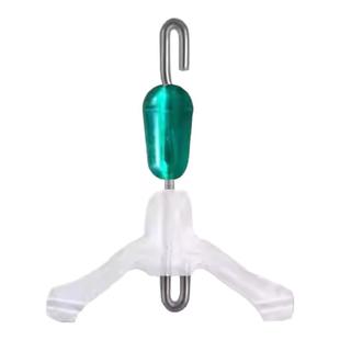 快拆防缠绕八字环快挂子线分叉器鱼钩分线夹硅胶双钩防缠豆连接器