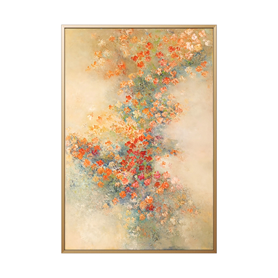 原创手绘抽象艺术花卉油画客厅玄关卧室床头装饰画简约现代挂画