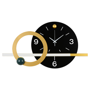 钟表挂钟客厅2026新款电视墙装饰家用餐桌挂墙免打孔创意时钟壁灯