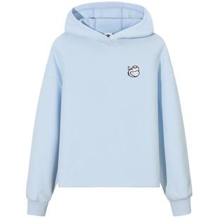 安踏动物星球加绒连帽卫衣女款2025新款秋冬季宽松百搭保暖摇粒绒