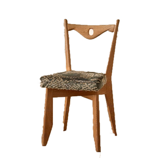 Slow Living 中古实木家用餐椅设计师款创意复古靠背虎山纹餐桌椅