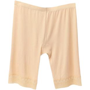 莫代尔安全裤防走光女夏天内穿薄款打底大码纯棉胖mm蕾丝保险短裤