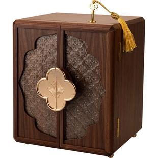 首饰盒收纳盒新中式木质高档国风黄金情人节生日订婚新婚结婚礼物