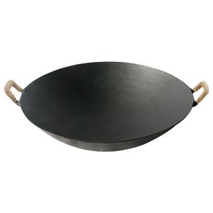 老式铁锅家用陆川生铁炒锅双耳传统锅农村柴火灶铸铁小炒菜锅干锅