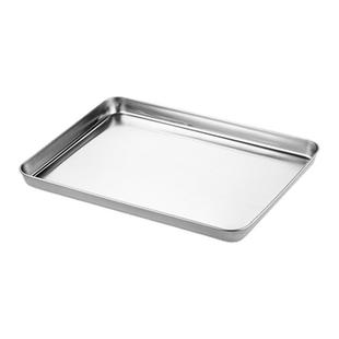 onlycook 304不锈钢沥油盘控油网架长方形备菜盘炸串烧烤专用托盘