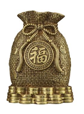 纯铜存钱罐摆件福袋存钱袋黄金袋
