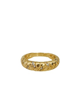 意大利法式拉丝编织戒指女小众设计精致时尚高级感麻花克罗麦穗