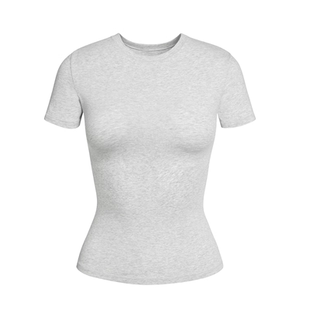 【新品预告】极简风高级感短袖brain女T恤薄款修身显瘦百搭上衣