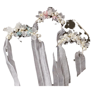 儿童花环头饰公主生日发箍女孩编发发带女童古风汉服古装花童发饰