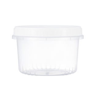 圆形保鲜盒小号带盖可微波加热水果收纳盒食品级塑料冻肉分装盒子