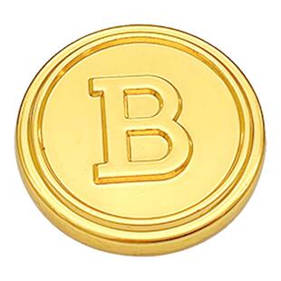 金色B家风衣大衣皮草纽扣时尚金属西装外套上衣扣子圆形毛衣钮扣