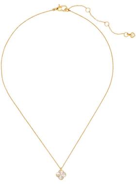 katespade四叶花母贝吊坠项链女