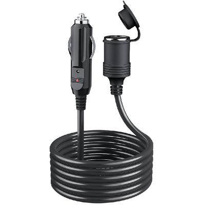点烟器母座加长线转接12v24v通用
