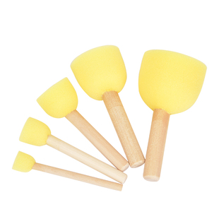 水流星陶艺工具木杆吸水海绵棒5件套拉坯扫灰补水小海绵雕塑新彩