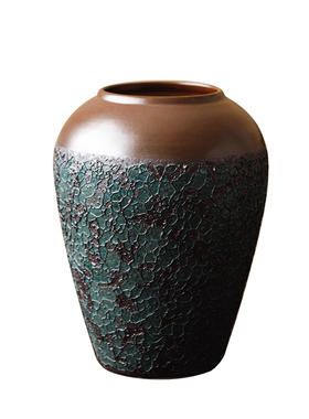 景德镇陶瓷花瓶蜂窝釉复古陶罐