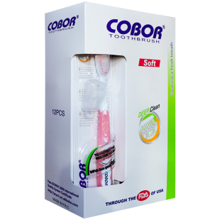 cobor牙刷12只软毛细毛牙刷家庭装组合装成人家用20深层清洁套装