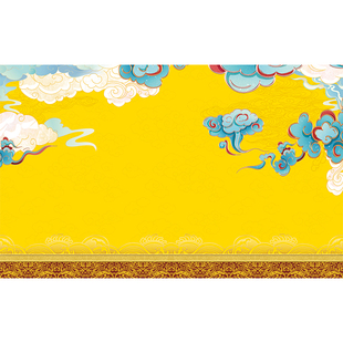 祥云绸缎佛道仙背景墙纸寺庙供桌神台佛像装饰画禅意祥云佛堂壁纸