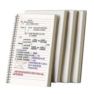 a4空白线圈本学生用加厚a5笔记本本子b5横线本网格本记事本pp简约ins风A6随身口袋本大学生考研高中生错题本