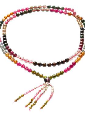 珍藏级稀有玻璃体彩虹佛珠手链