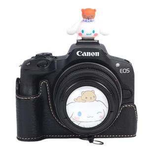 适用佳能R50 相机镜头盖200d 热靴盖m50二代R10小痰盂49mm防丢绳