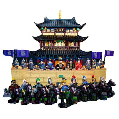 国潮积木曹操小人仔三国小侠全套