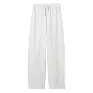 热风女士卫裤直筒宽松长裤2026年春季新款休闲弯刀卫裤运动风长裤