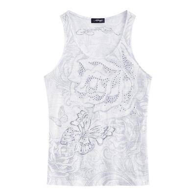 EdHardy象牙白女士针织T恤