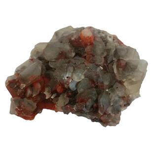 红色结晶方解石晶簇晶体原石N01地质矿石矿物标本Calcite湖北大冶